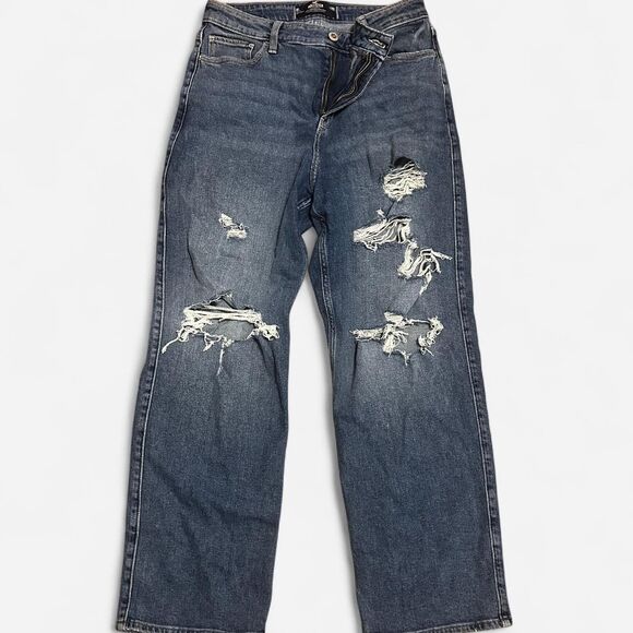 Hollister Dark Wash Ripped Jeans - Picture 1 of 3